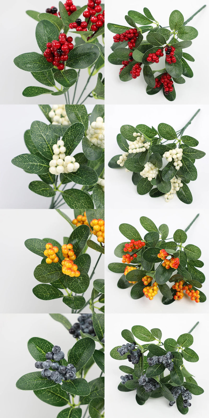 Lot de 6 arbustes artificiels de 10 pouces en vrac pour décorations de Noël en gros