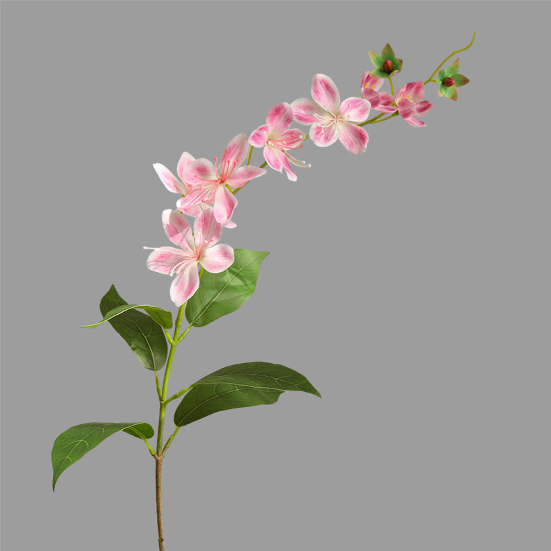 Artificial Jasmine Flower, Single Stem with 9 Blooms, 31" Tall, Silk-Like Fabric, Indoor Decor for Home, Weddings, and Events