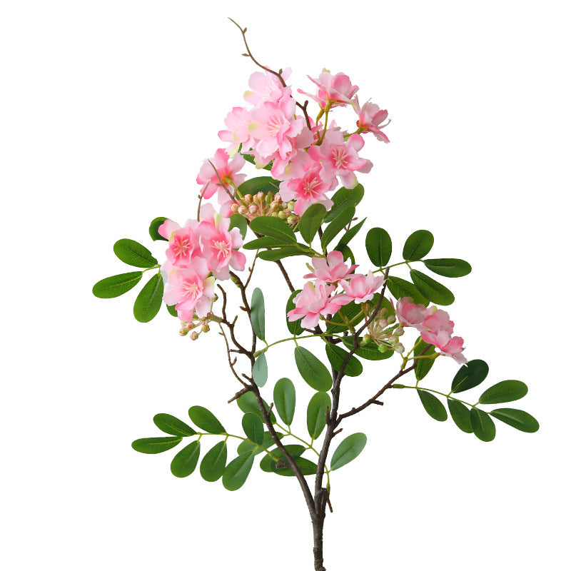 Artificial Michelia Flower Stem, 29" Tall, Silk Single Stem with 30 Blooms, Modern Home Decor, Wedding & Event Styling, Allergy-Friendly