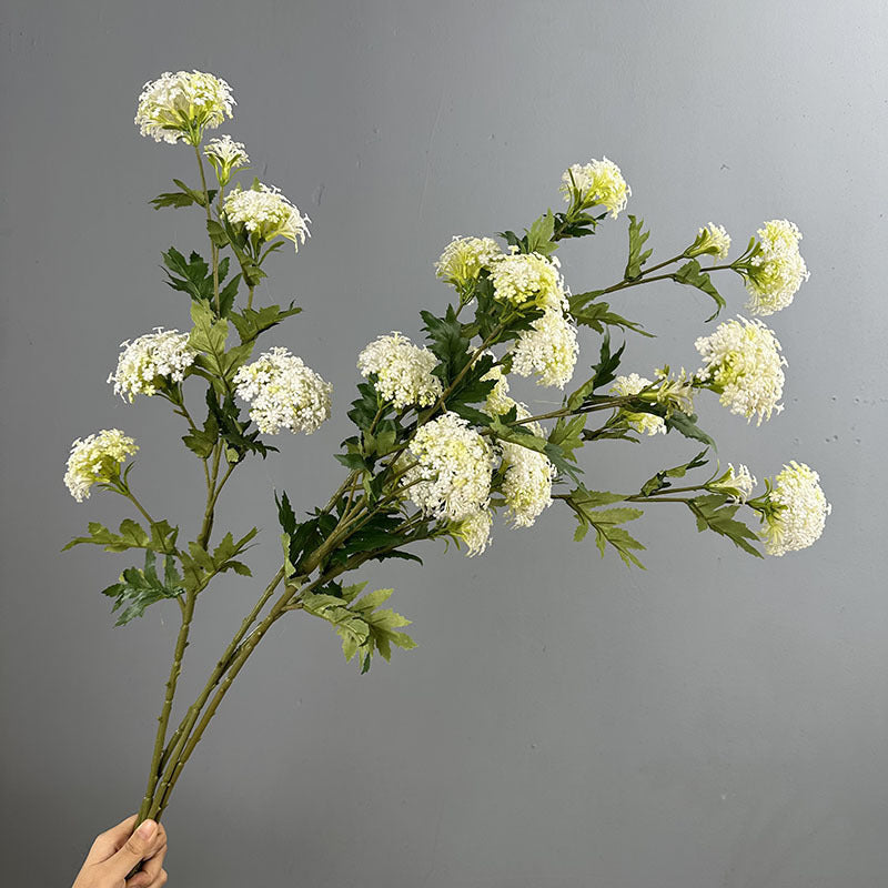 33" Light Luxury Hydrangea Bush with 6 Blooms, Artificial Flowers for Weddings, Home Decor, and Offices