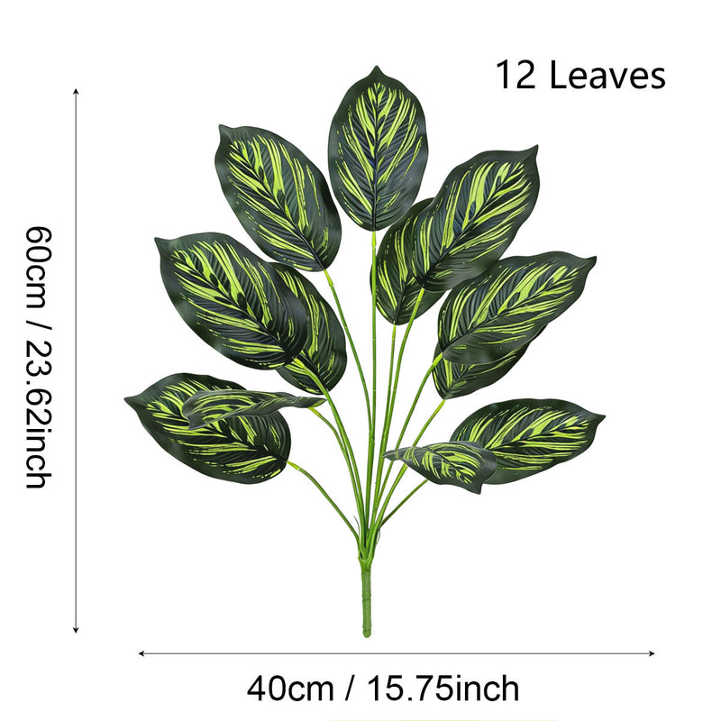 Artificial Golden Allusion Leaf Plant, 17" Tall Potted Faux Alocasia for Home Office Wedding Decor, Bendable Stems, No Maintenance