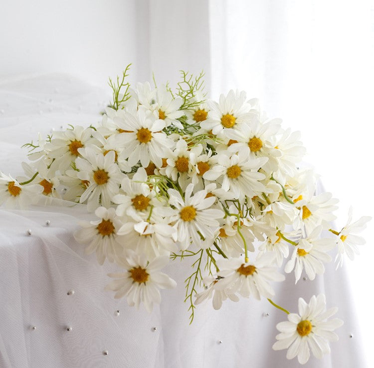 Lot de 10 tiges de marguerites artificielles en soie Gerber de 20 pouces, vente en gros