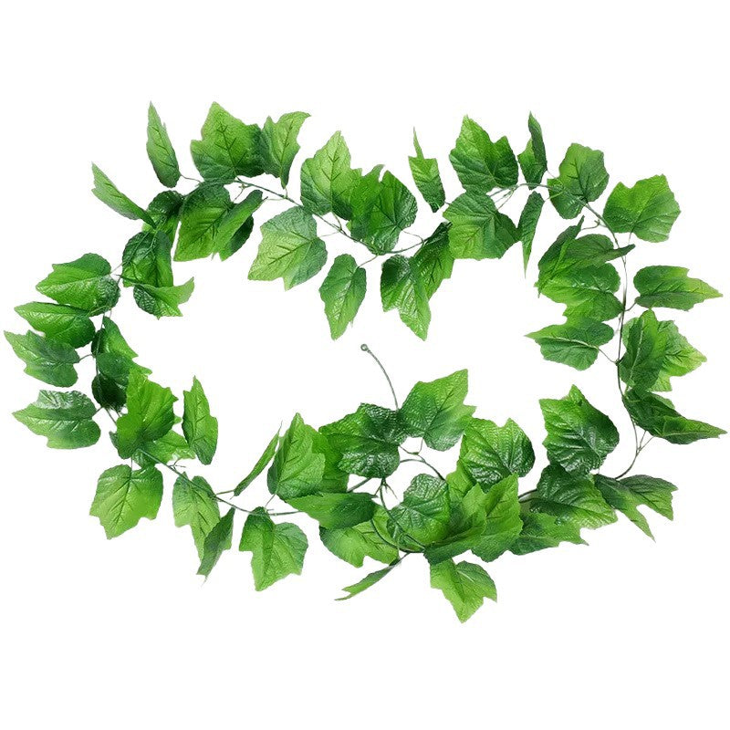 Artificial Grape Leaf Garland Vine, 79 in Faux Greenery with 66 Leaves, Trailing Vine for Garden Swing, Balcony, Patio & Home Decor