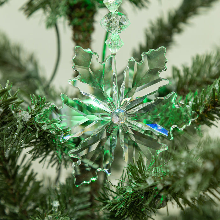 Bulk Christmas Snowflake Ornaments Acrylic Clear Hanging Pendant for Xmas Party Decor Wholesale