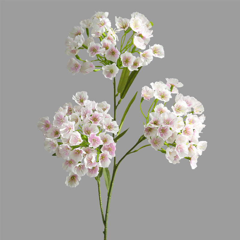 Single Stem Artificial Carnation with 3 Blooms, 28" Height, Silk-Like Fabric, Modern Home Decor, Wedding, Office Styling