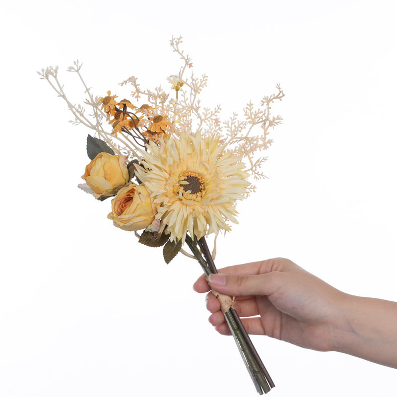 Artificial Peony Bouquet with 3 Blooms, 13" Silk-like Faux Flowers for Home Decor, Wedding Centerpieces, Modern Vase Arrangements