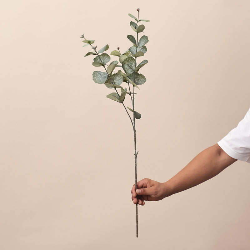 Artificial Eucalyptus Leaf Bush, Bendable Faux Greenery Branch, Indoor Wedding & Home Decor