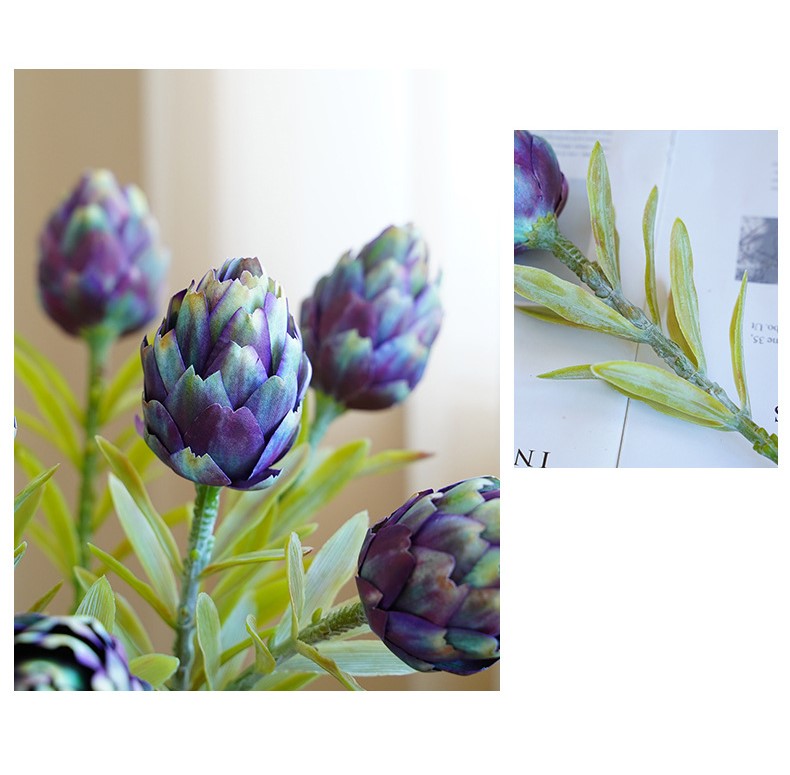 Venta al por mayor de tallo de fruta de alcachofa falsa de 22 pulgadas a granel 