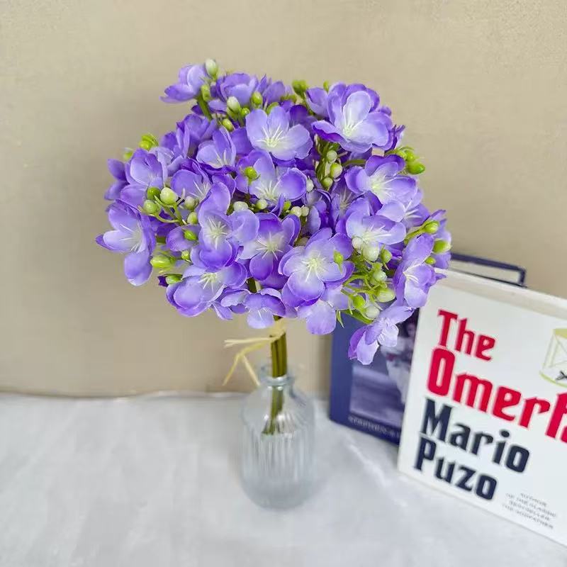 Artificial Jasmine Bouquet, Set of 4, 16" Tall, Silk Flowers, Wedding Bouquet, Table Decor, Indoor Outdoor Use