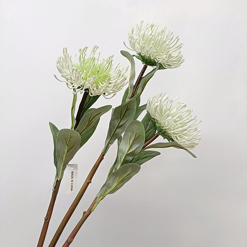 Artificial Green Chrysanthemum Stem, 23" Single Stem, Silk-Like Flower for Home Decor, Wedding, or Office