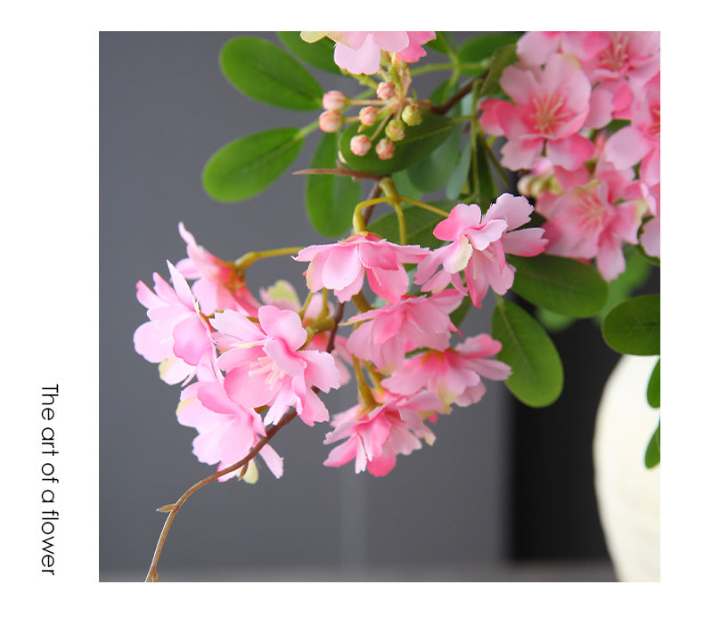Artificial Michelia Flower Stem, 29" Tall, Silk Single Stem with 30 Blooms, Modern Home Decor, Wedding & Event Styling, Allergy-Friendly