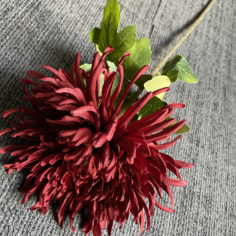 Single Stem Faux Silk Chrysanthemum Flower, 29 Inches Tall, Perfect for Weddings and Home Decor