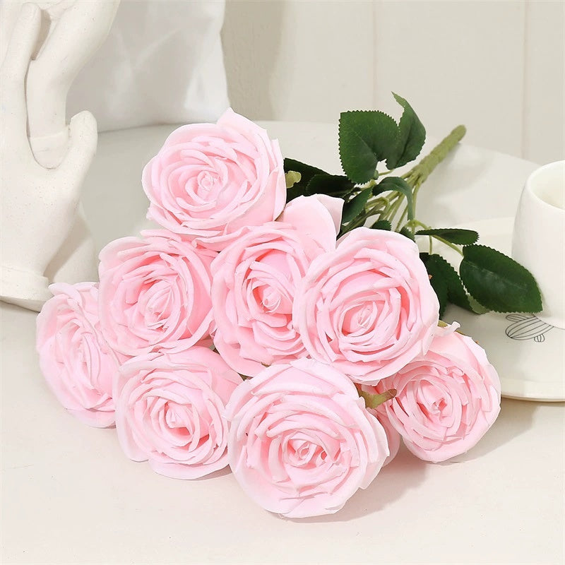 Bulk 15" Rose Bush Faux Silk Flowers Wholesale