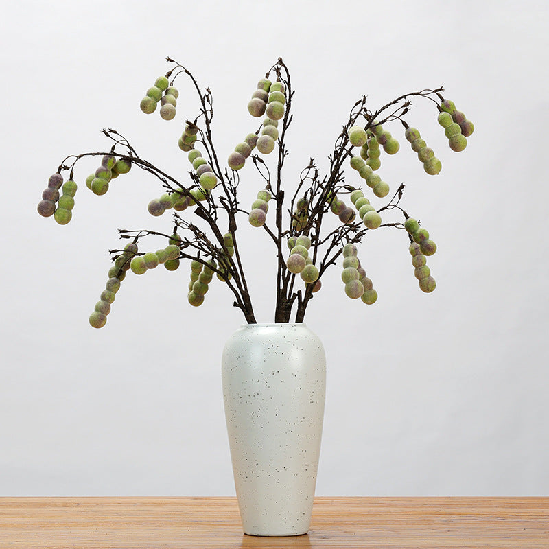 Single Stem Artificial Calabash Gourd Vine, 30" Long with 8 Blooms, Foam Material, Rustic Decor for Home, Wedding, or Commercial Spaces