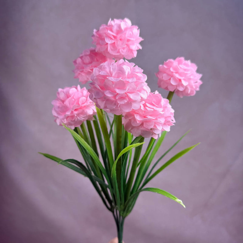 Artificial Chrysanthemum Bush with 6 Blooms, 18" Tall PU Floral Arrangement, Ins Modern Style for Wedding Centerpieces, Home Decor & Office Styling