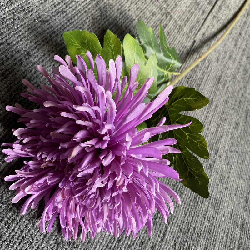 Single Stem Faux Silk Chrysanthemum Flower, 29 Inches Tall, Perfect for Weddings and Home Decor