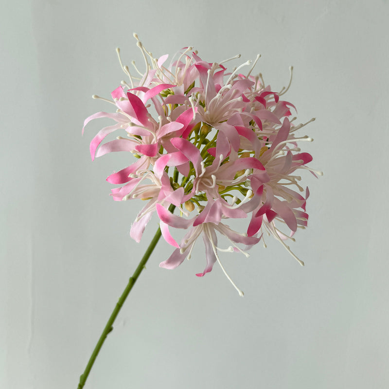 26" Faux Silk Lycoris Flower Bush, Retro Style, Perfect for Weddings, Events, and Home Decor