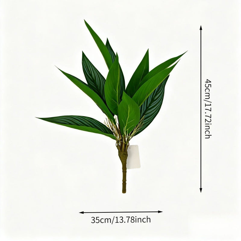 Artificial Croton Bush, 16" Faux Plastic Croton Plant for Home Decor, Wedding Centerpieces, Office & Commercial Spaces