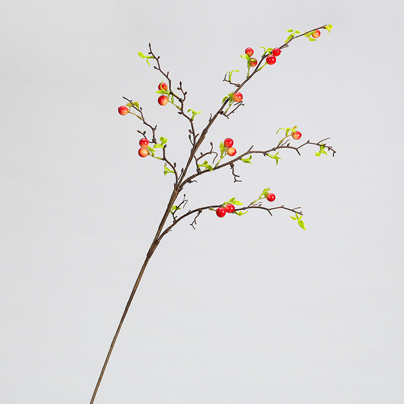 Artificial Berry Branch, Set of 1 Stem with 17 Mini Berries, 36" Total Length for Vase Arrangements, Wedding Centerpieces & Home Decor
