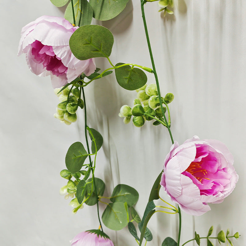 Artificial Ivy Vine Garland, Single Faux Silk Money Leaf & Eucalyptus Trailing Greenery for Wedding, Home & Window Display