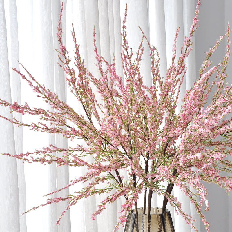 Artificial Snowball Willow Branch, Single Stem Faux Spiraea in White, Silk-Like Fabric, for Wedding, Vase & Home Decor