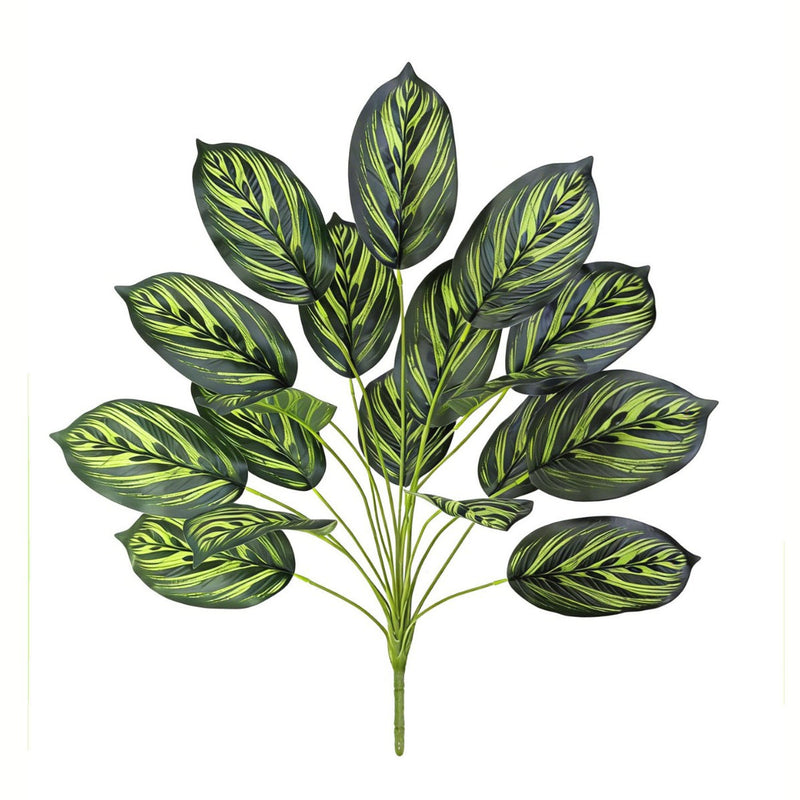 Artificial Golden Allusion Leaf Plant, 17" Tall Potted Faux Alocasia for Home Office Wedding Decor, Bendable Stems, No Maintenance