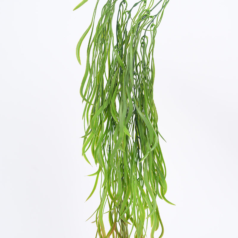 35" Artificial Dragon Beard Grass Vine, Realistic Hanging Faux Greenery for Home Decor, Wedding Backdrops & Commercial Spaces