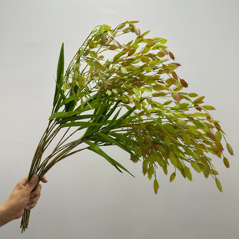 Artificial Pampas Grass Bush, Tall Faux Plastic Plant Stem for Indoor Outdoor Home Decor, Wedding, Vase Filler