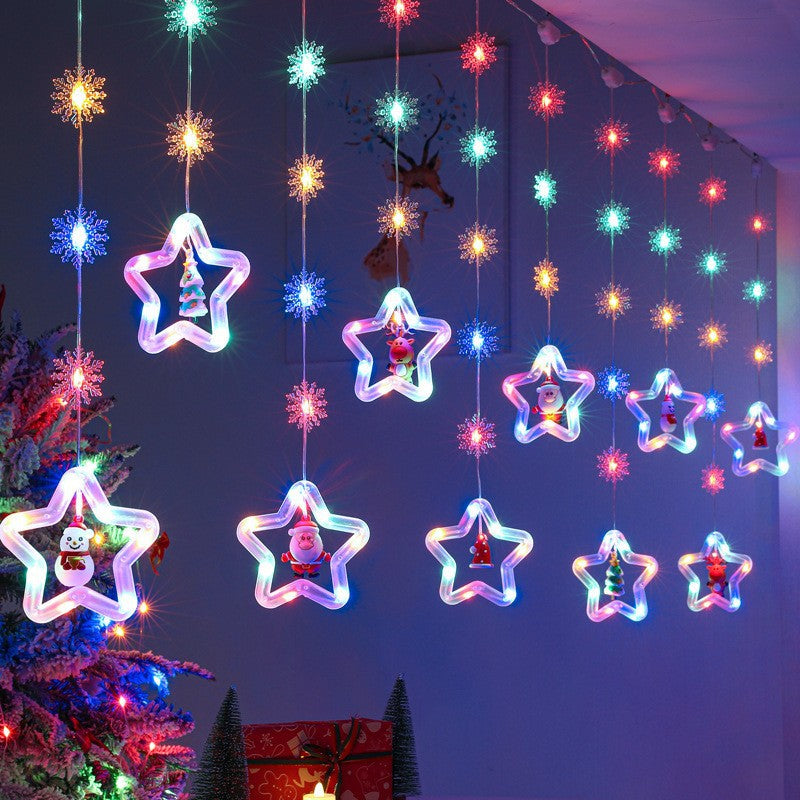 Bulk Christmas String Lights Ornaments with Snowflakes Fairy Window Lights for Xmas Party Decor Wholesale
