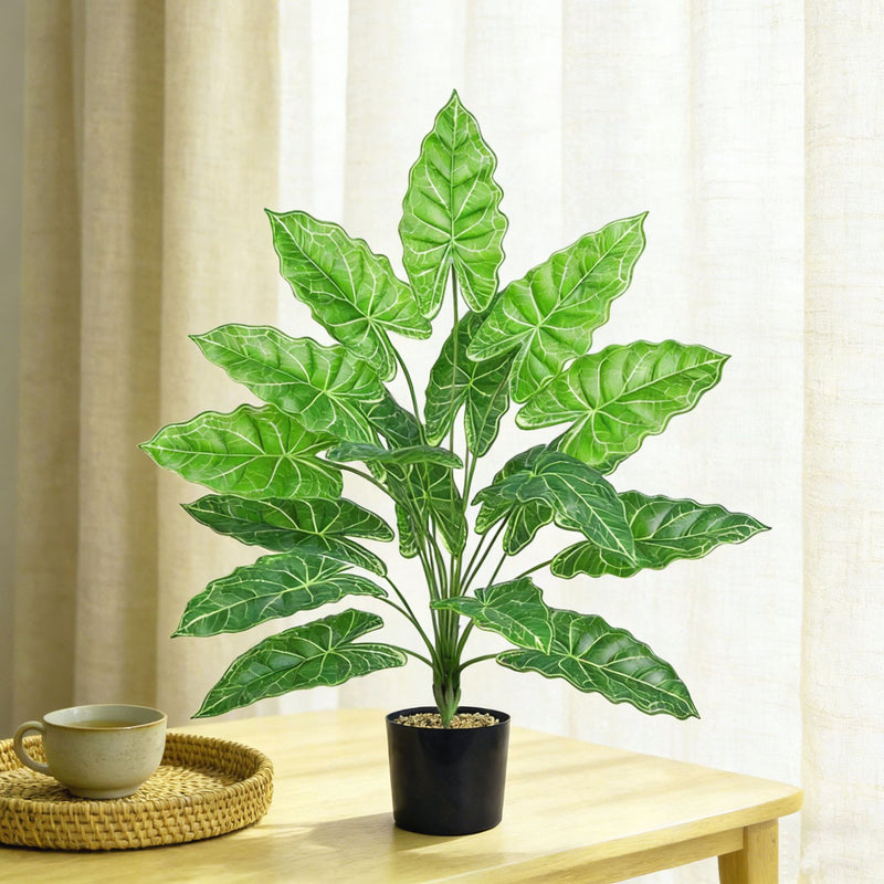 Artificial Lucky Bamboo Plant, 24" Tall Bush for Home Office Decor, Wedding & Commercial Use, Fake Greenery for Indoor Outdoor Spaces