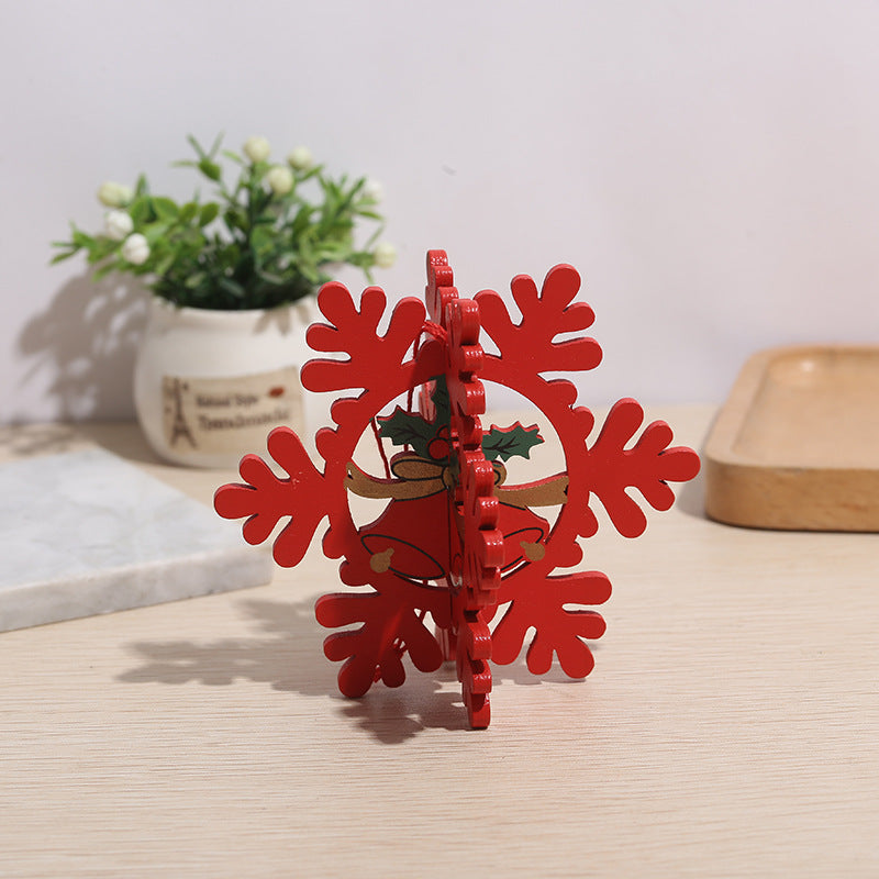 Bulk 3D Wooden Hanging Decorations for Christmas Tree Ornaments Wholesale