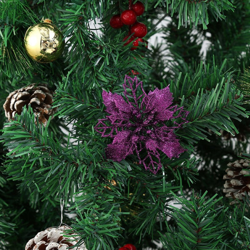 Clearance Bulk Pack of 50 Pcs Poinsettias Artificial Christmas Flowers Wholesale