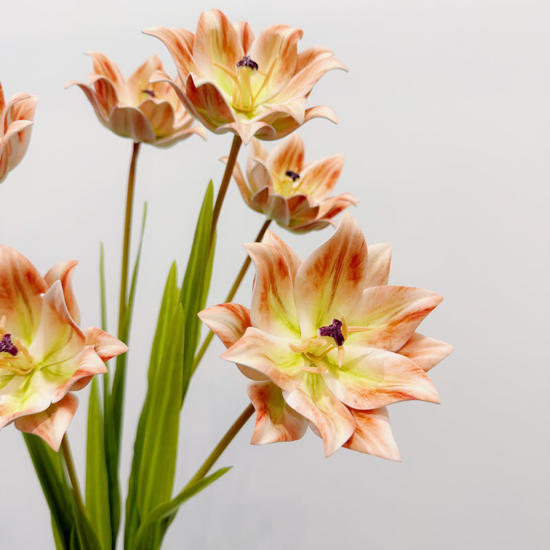 27" Artificial Tulip Stem, Single Bloom Faux Flower for Home Decor, Weddings & Events, Allergy-Free & Zero Maintenance