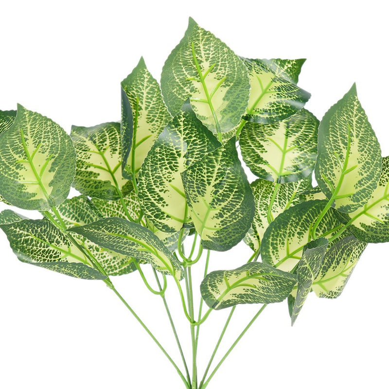 Artificial Perilla Leaf Stem, Single Bush with 5 Blooms, 14" Tall, Realistic Faux Greenery for Home Decor, Weddings & Events