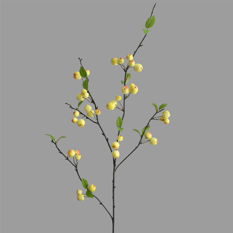 Artificial Apple Stem, Single Branch with 36 Blooms, 41" Long Faux Silk Fruit Stem for Home Decor, Wedding Centerpieces
