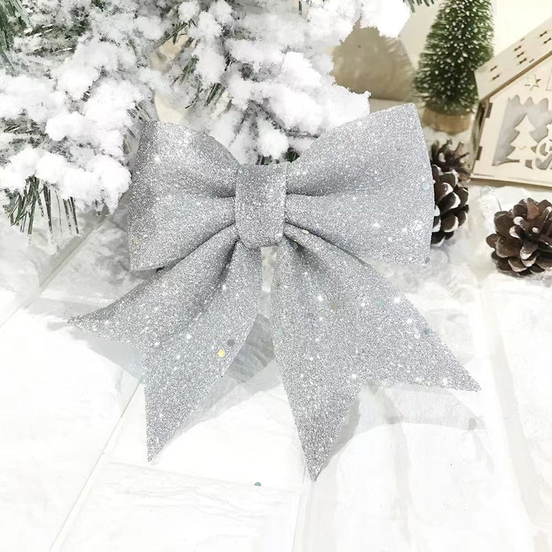 Bulk Christmas Bow Pearl Cotton Gold Powder Bow for Garland Xmas Tree Topper Decor Wholesale