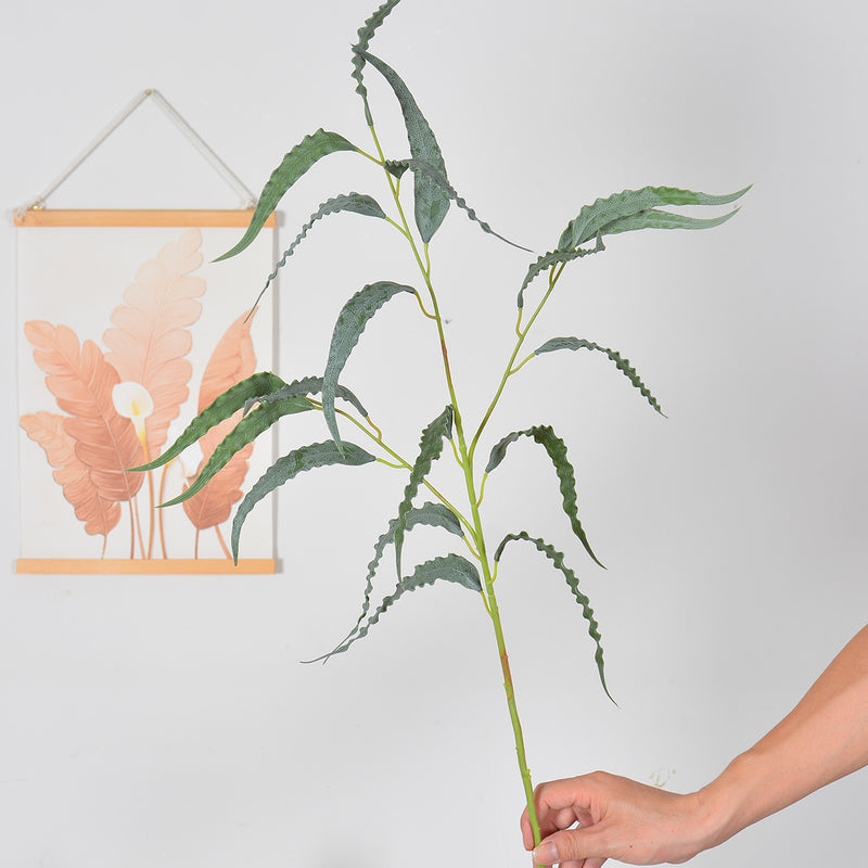 Artificial Eucalyptus & Fern Bush, 27" Tall, Realistic Faux Greenery for Weddings, Home Decor & Events