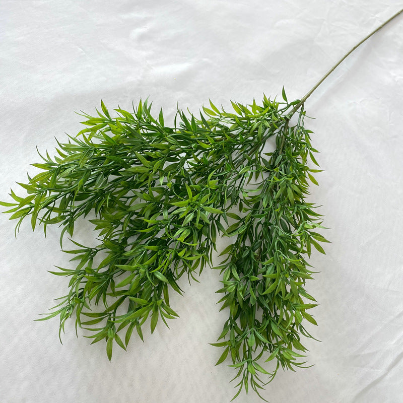 Single Stem Artificial Star Grass, 32" Long Faux Botanical with 39 Leaf Clusters, Plastic Rustic Decor for Weddings & Home
