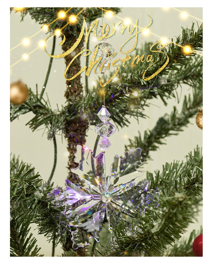 Bulk Christmas Snowflake Ornaments Acrylic Clear Hanging Pendant for Xmas Party Decor Wholesale