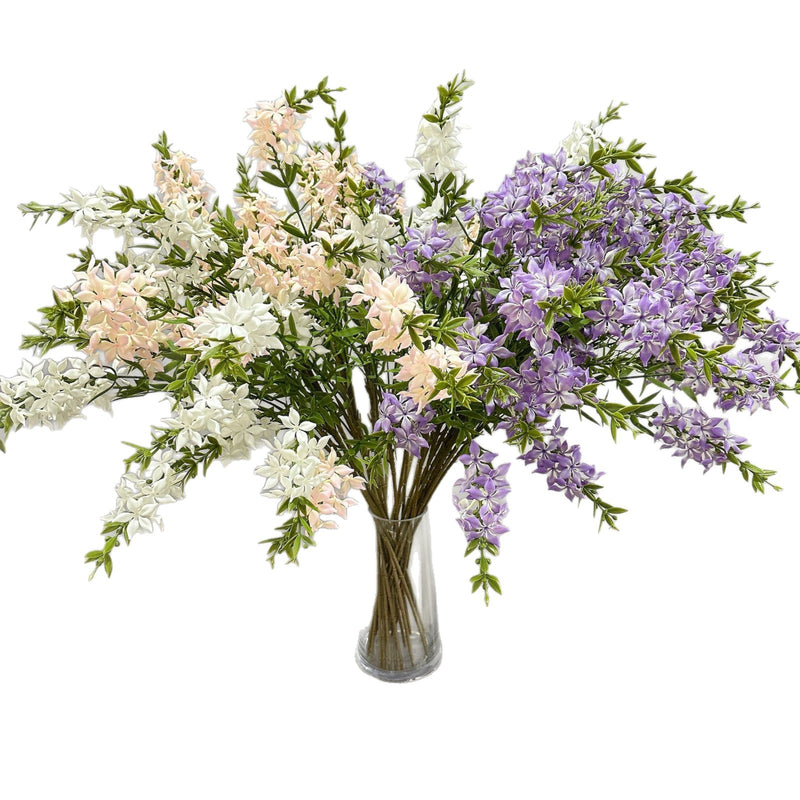 Artificial Lilac Bush, Faux Lilac Flower Stem for Vase Arrangements, Wedding, Home & Office Decor