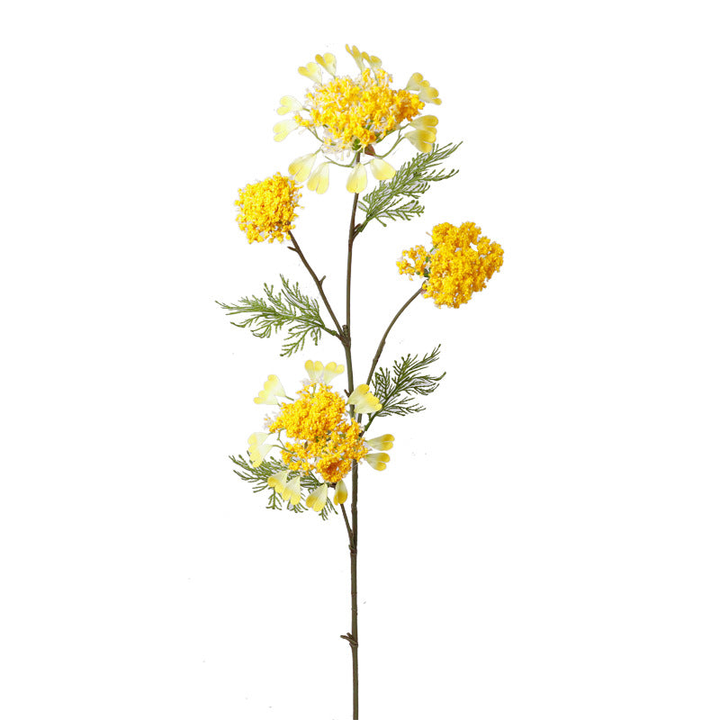 38" Realistic Artificial Dandelion & Snowberry Stem, Single Branch with 4 Blooms, Ins Modern Floral Decor for Weddings, Home, Offices