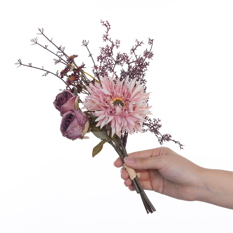 Artificial Peony Bouquet with 3 Blooms, 13" Silk-like Faux Flowers for Home Decor, Wedding Centerpieces, Modern Vase Arrangements