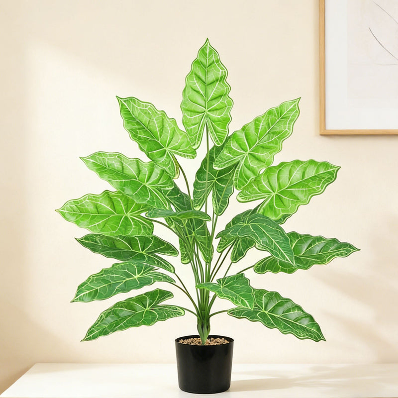 Artificial Lucky Bamboo Plant, 24" Tall Bush for Home Office Decor, Wedding & Commercial Use, Fake Greenery for Indoor Outdoor Spaces