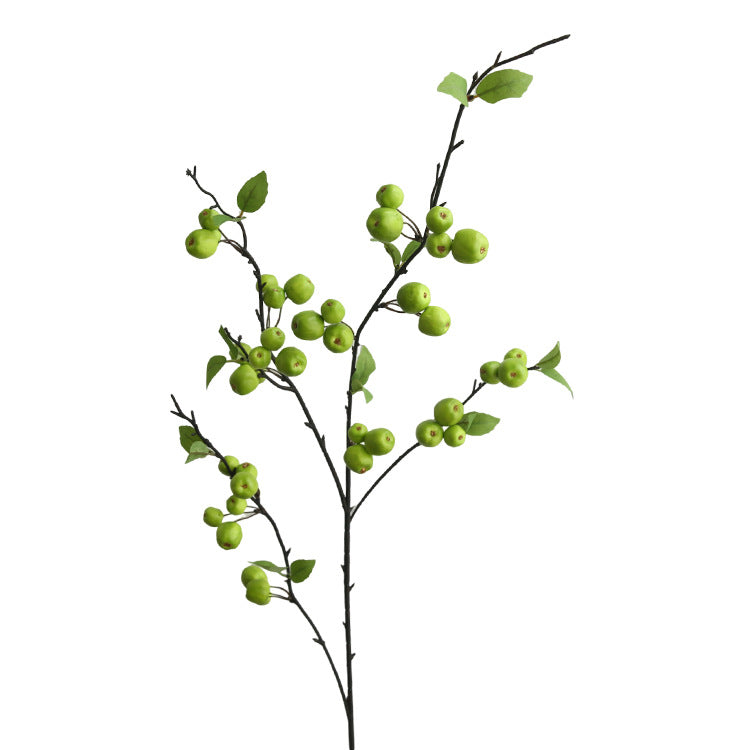 Artificial Apple Stem, Single Branch with 36 Blooms, 41" Long Faux Silk Fruit Stem for Home Decor, Wedding Centerpieces