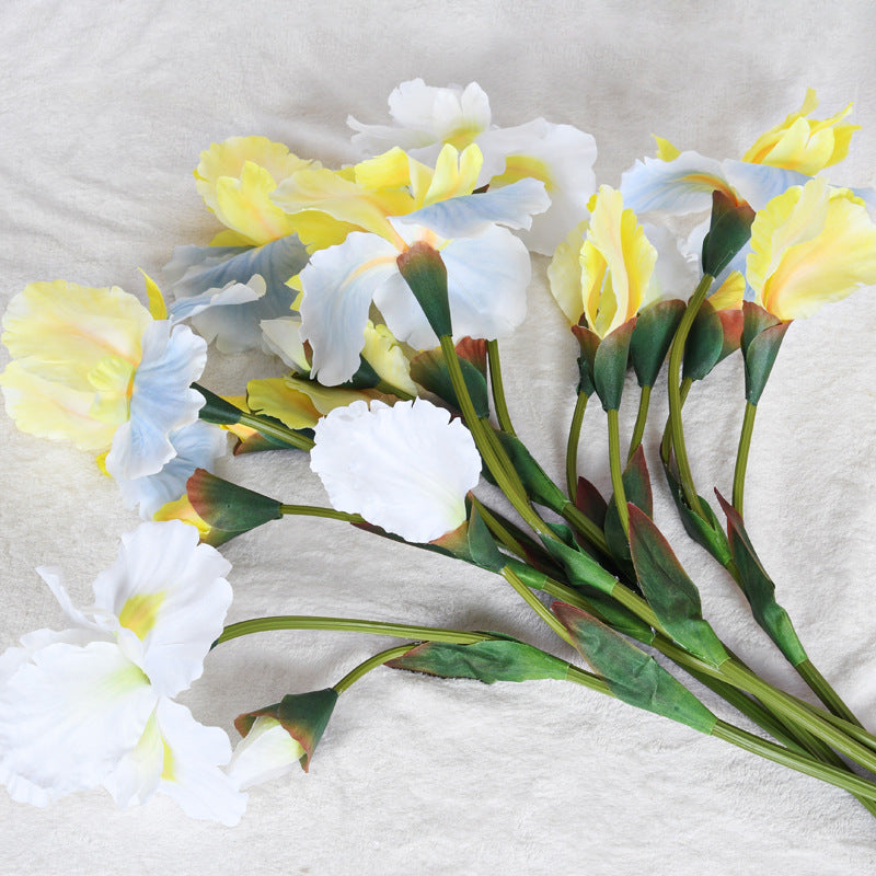 Bulk 30" Iris Stem Flower Artificial Iris Silk Flower Christianity Flower Arrangements Wholesale