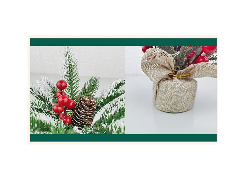 Ornements de plantes artificielles en vrac avec des tiges de fruits rouges en forme de pomme de pin pour la décoration de fête de Noël en gros