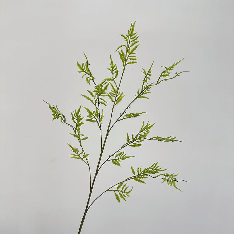 Artificial Persian Fern Bush, Faux Greenery Stem with Boston & Maidenhair-Style Fronds, Tall Soft Plastic, for Home, Wedding & Event Decor