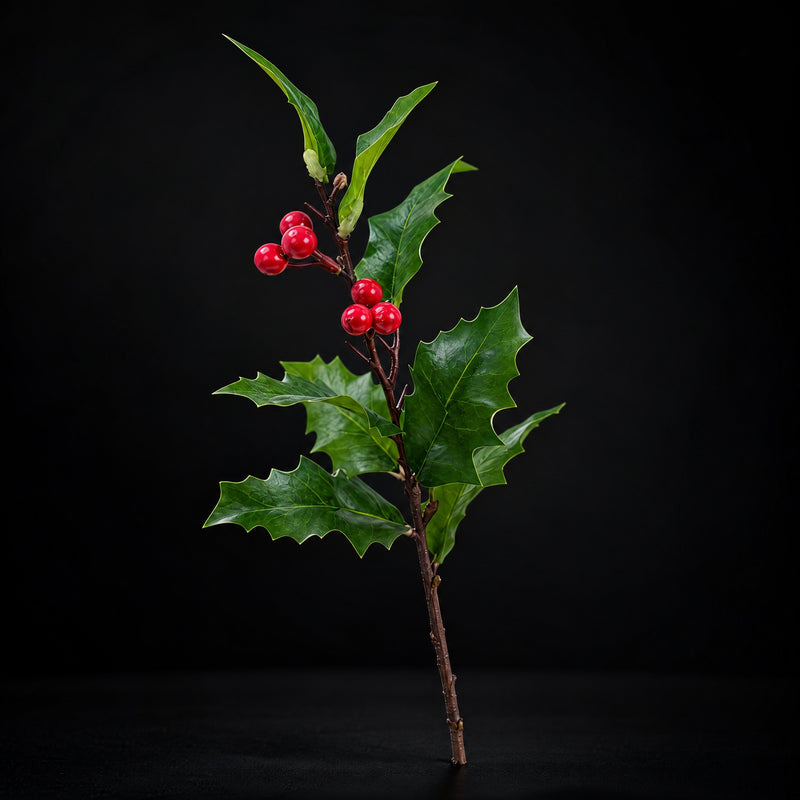 Artificial Autumn Leaf Branch, Rubber Tree Foliage Bush, Single Pick in Faux Silk Fabric, for Vase Arrangements & Fall Decor