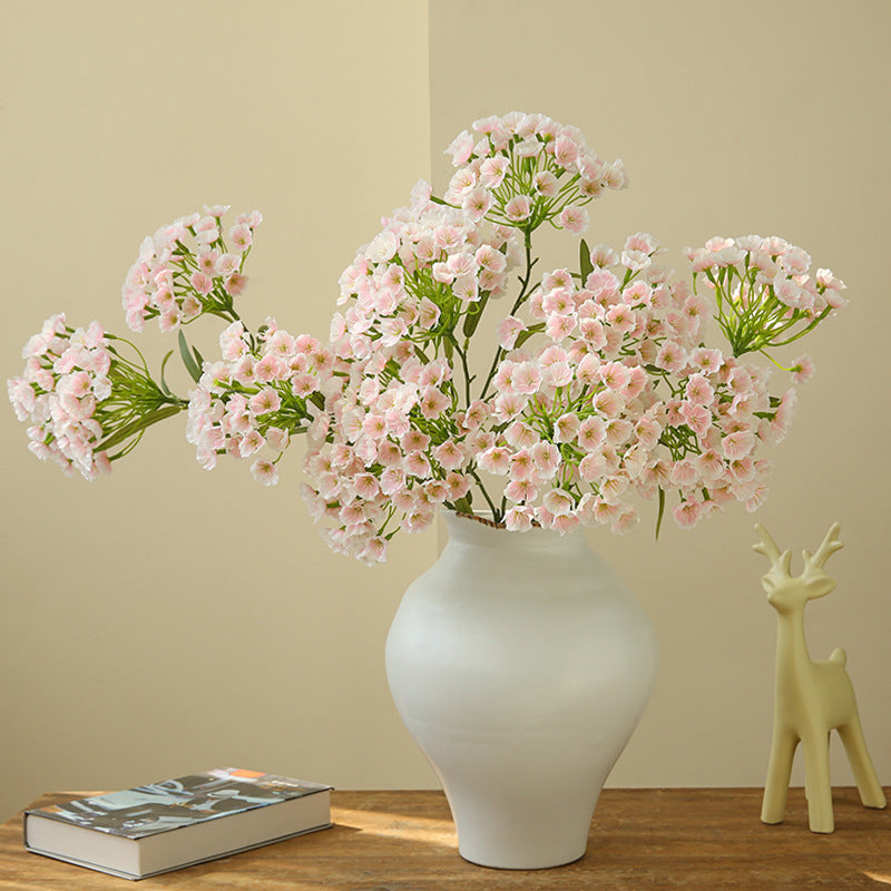 Single Stem Artificial Carnation with 3 Blooms, 28" Height, Silk-Like Fabric, Modern Home Decor, Wedding, Office Styling