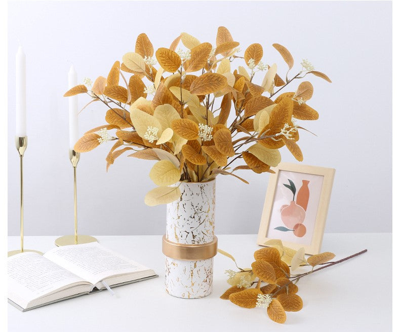 Tiges d'eucalyptus en vrac de 21 pouces avec feuilles d'automne et graines pour décoration d'automne, arrangement floral, centres de table, vente en gros 